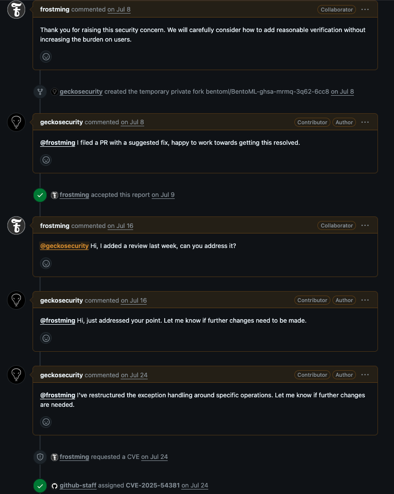 BentoML SSRF context 2